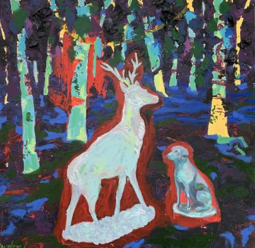 "What We Lost," 2019, Oil and Acrylic on Canvas, 30 x 30 Inches