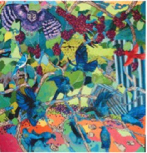 "Greedy Crows," 2010, Oil on Canvas, 72 x 72 Inches